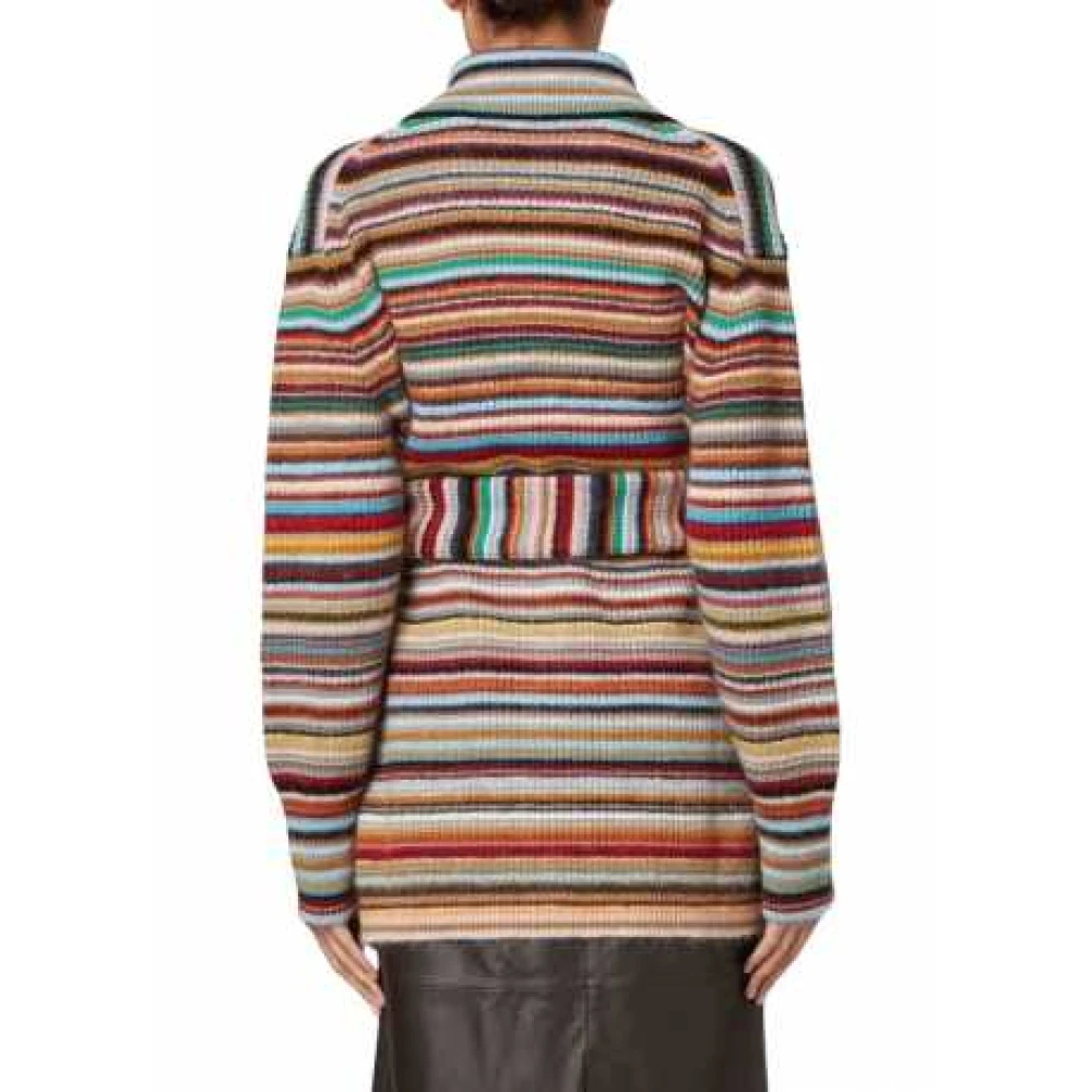 Paul Smith Multicolor Oversized Bayadère Vest met Riem Multicolor Dames