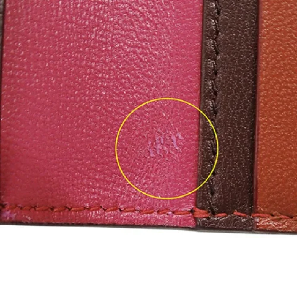 Bvlgari Vintage Pre-owned Leather wallets Red Dames