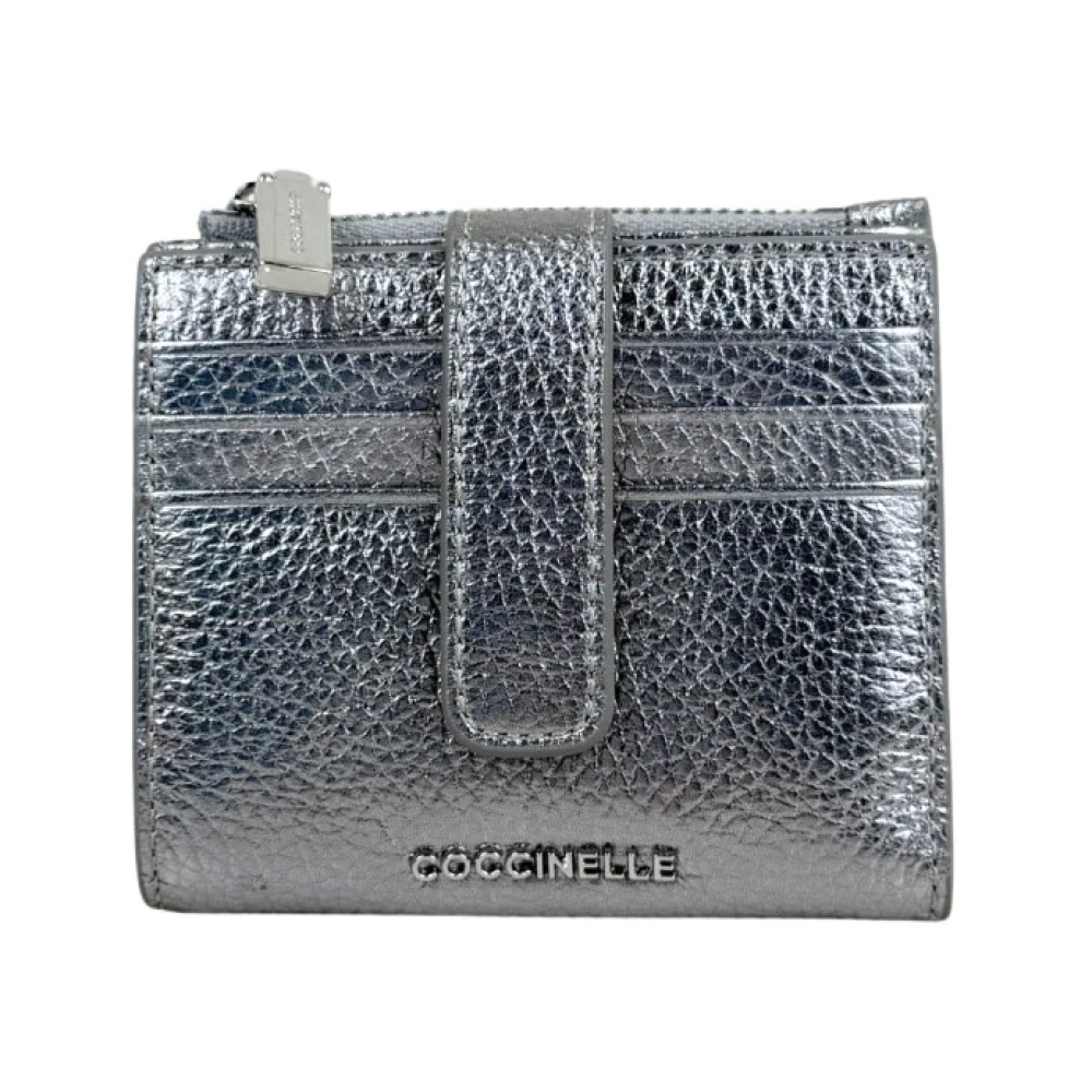 Coccinelle Gray Wallets & Cardholders, Female, One Size, Metallic Soft Portafoglio Piccolo