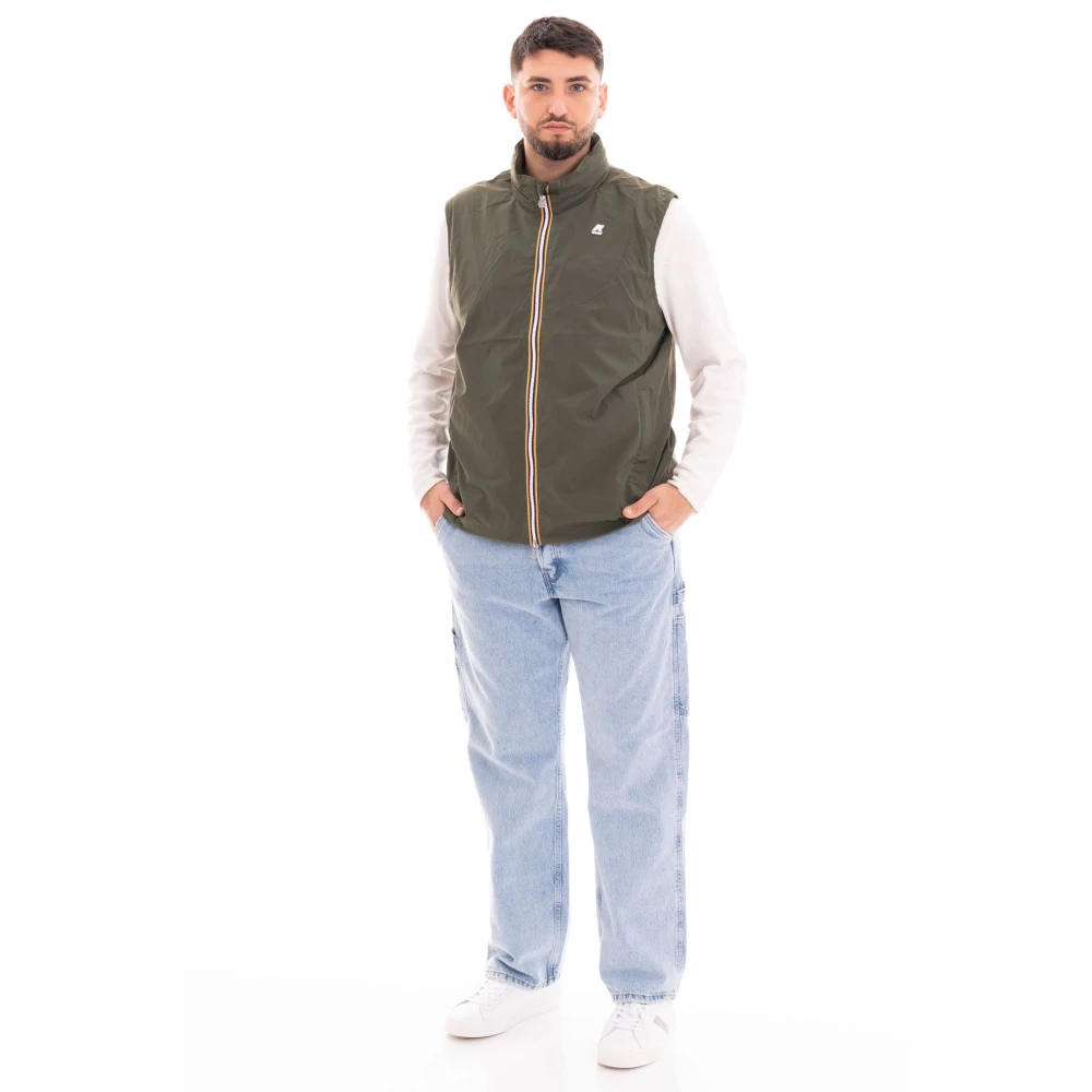 K-way Stretch Nylon Jersey Mouwloos Jack Heren Green Heren