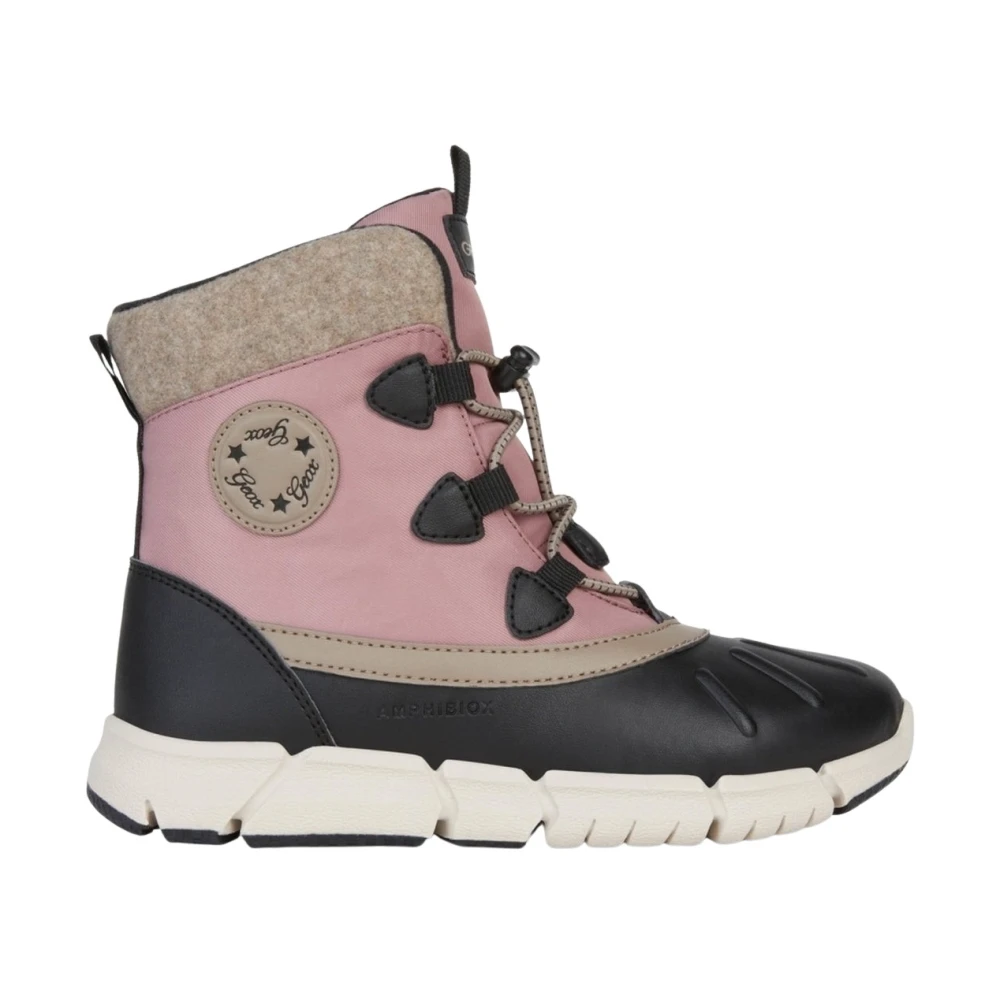Geox Girls Black Boots,, Flexyper Booties Size 31 Eu