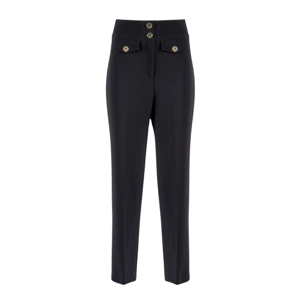 Nenette Cigaretbroek Zachte Cady Silhouet Black Dames