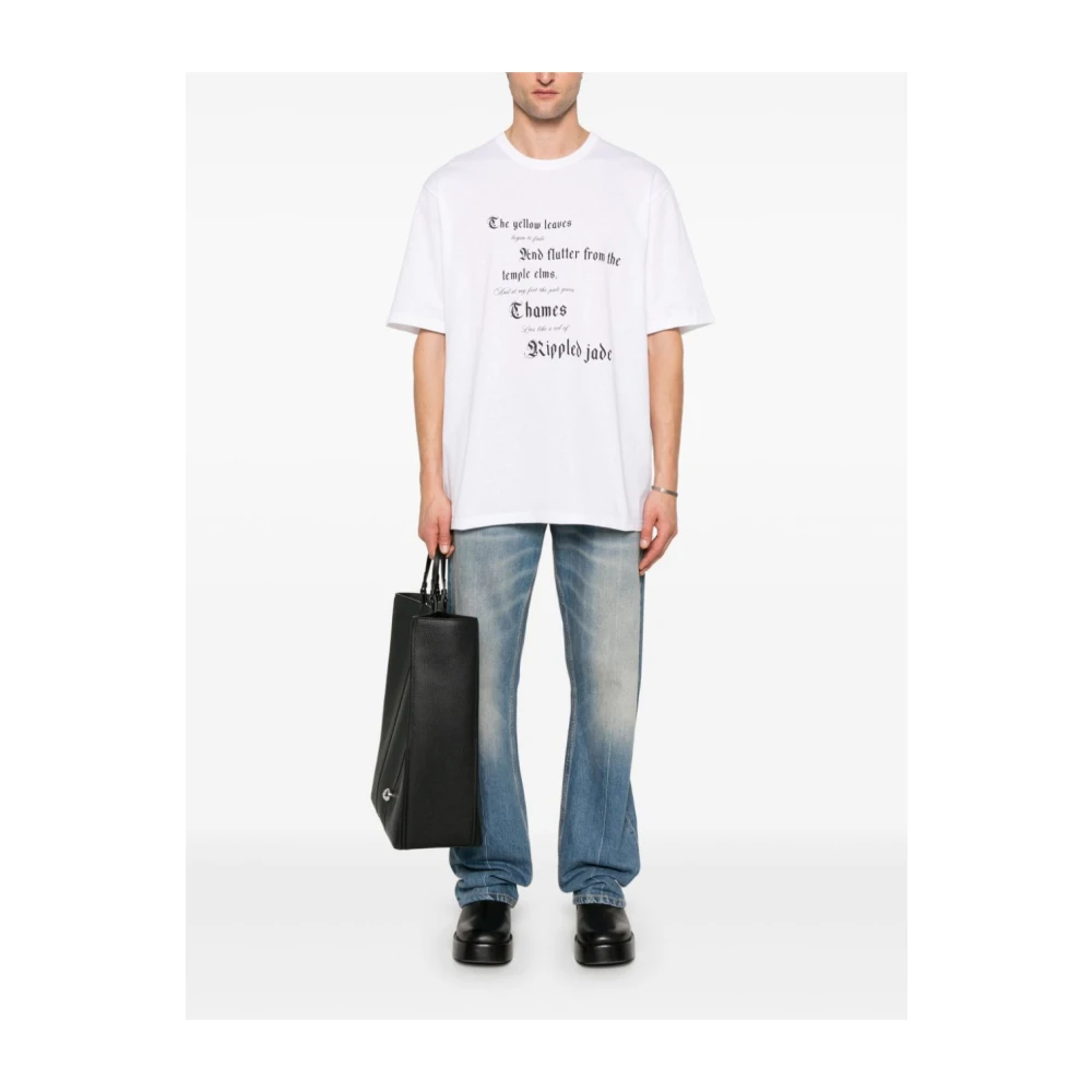 alexander mcqueen Zwarte T-shirts en Polos White Heren