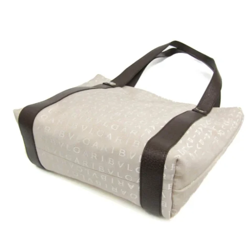 Bvlgari Vintage Pre-owned Leather totes Beige Dames