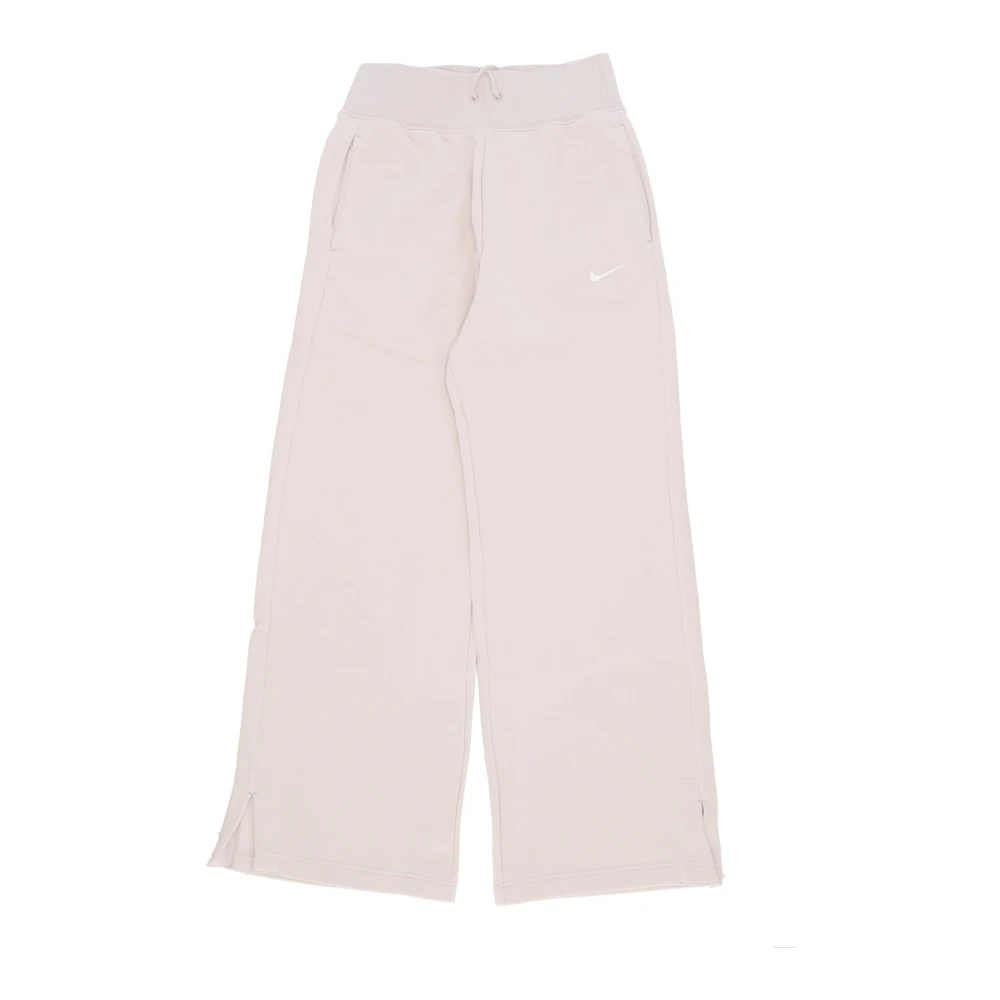 Nike Vrouw Beige Wijde Fleece Joggingbroek