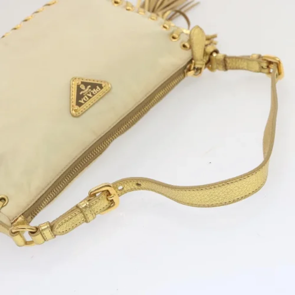 Prada Vintage Pre-owned Nylon pouches Beige Dames