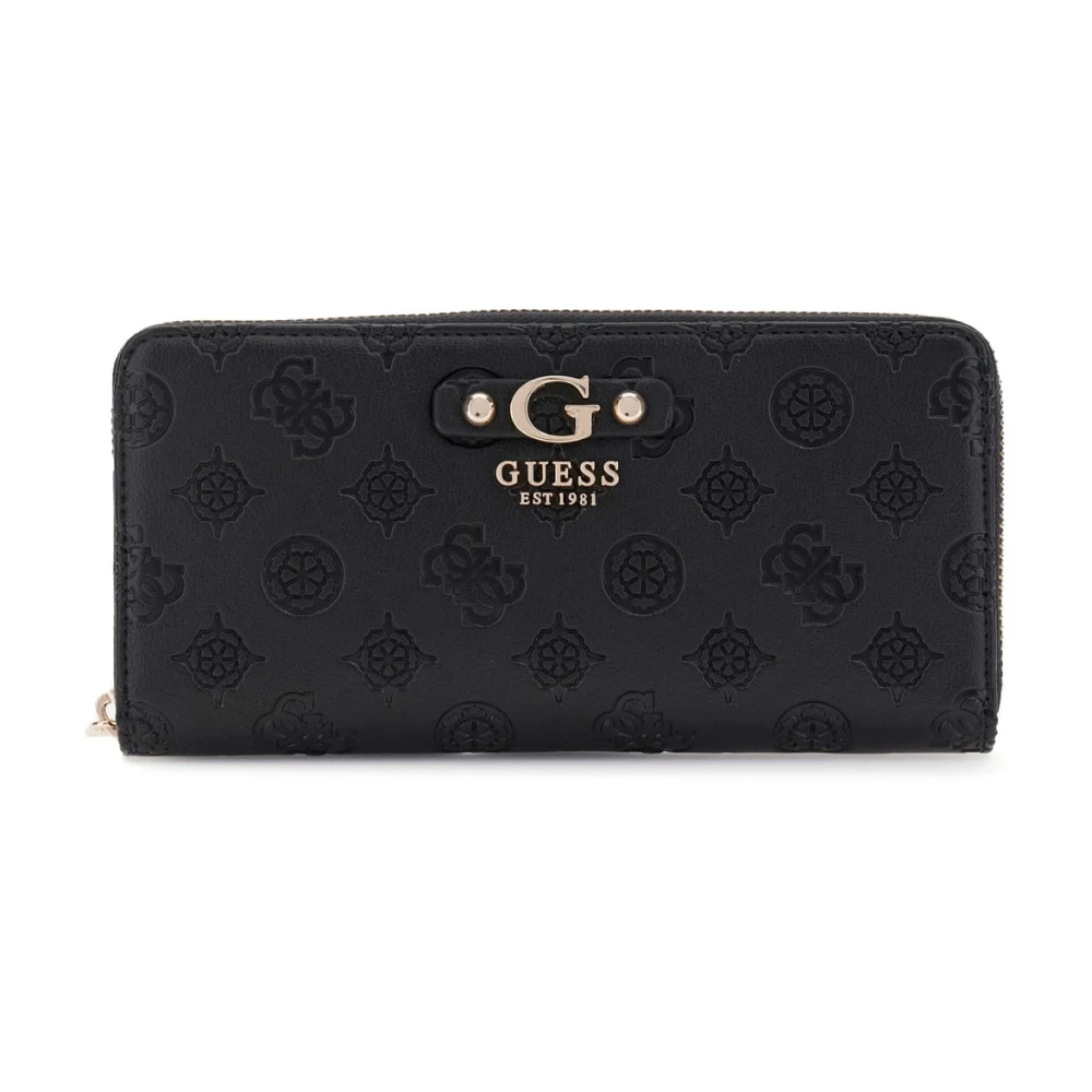 Guess Zwarte Kleine Ritsportemonnee Gerty Slg Black Heren