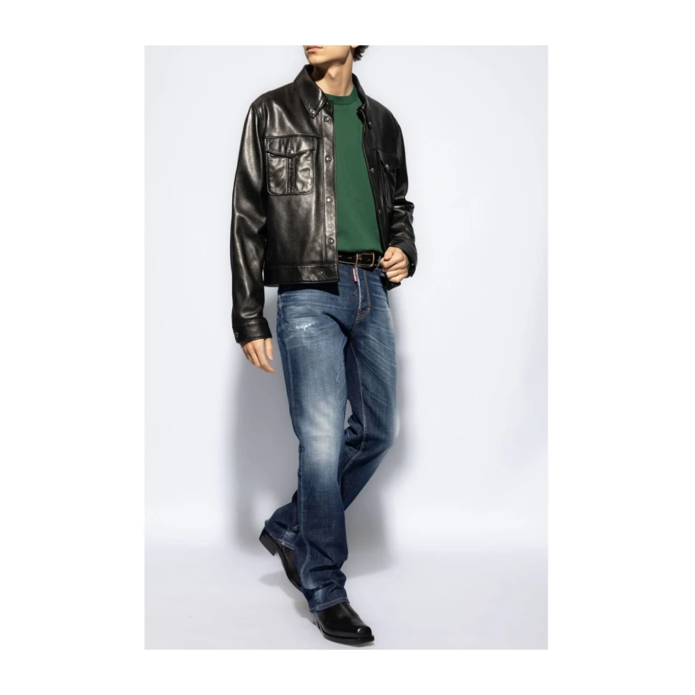 Dsquared2 Blauwe Distressed Denim Jeans Blue Heren