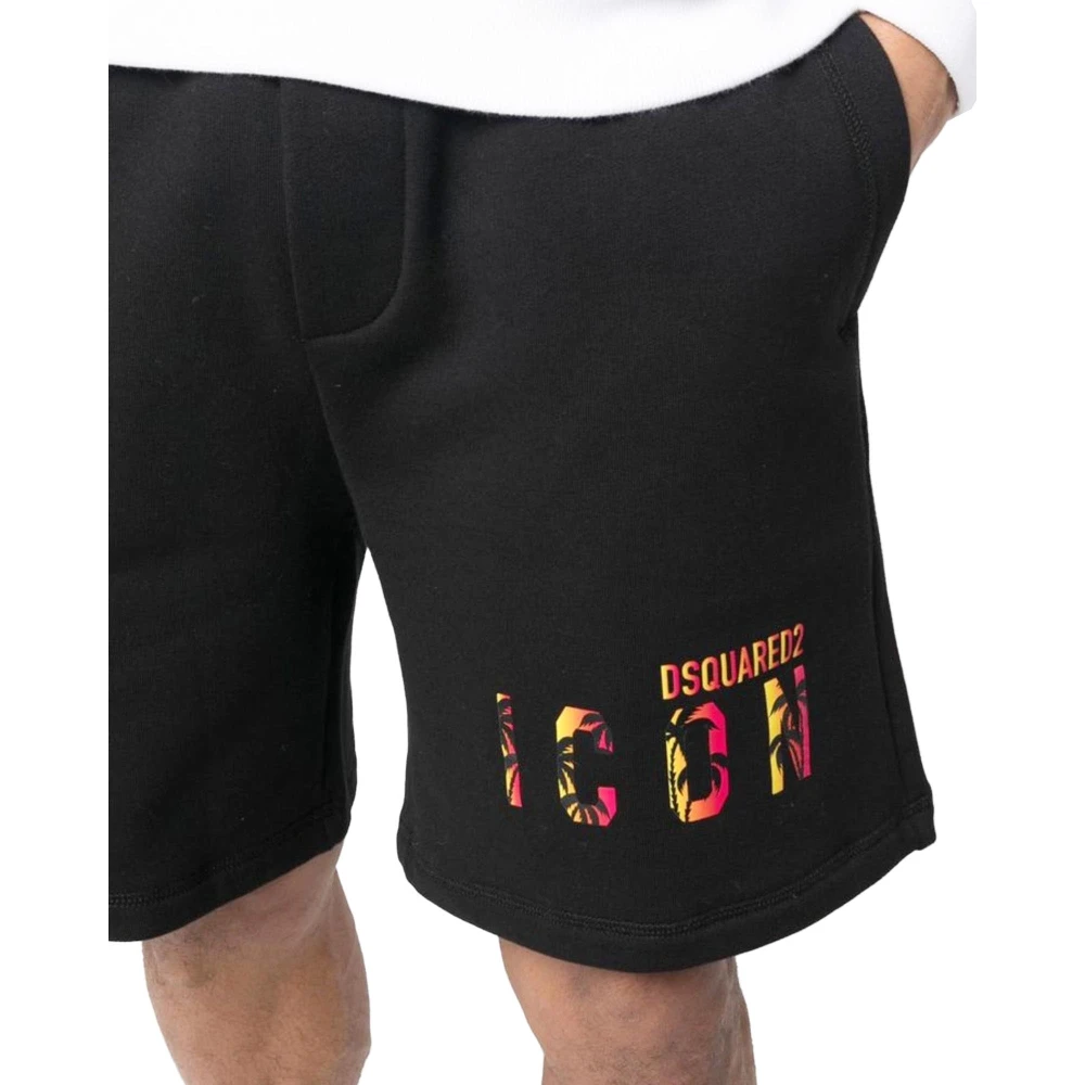 Dsquared2 Logo Bermuda Shorts Black Heren