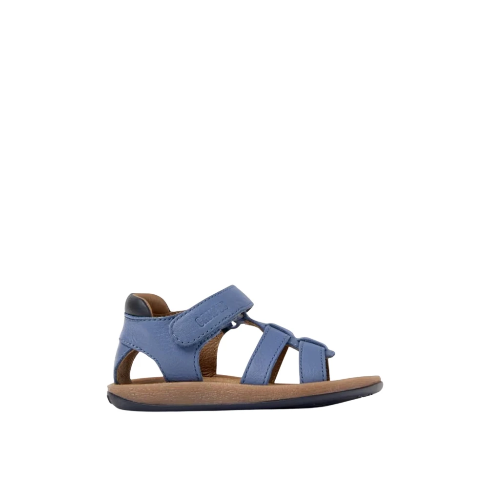Camper Boys Blue Sandals,, Leather Hook Loop Sandals Kids Size 21 Eu