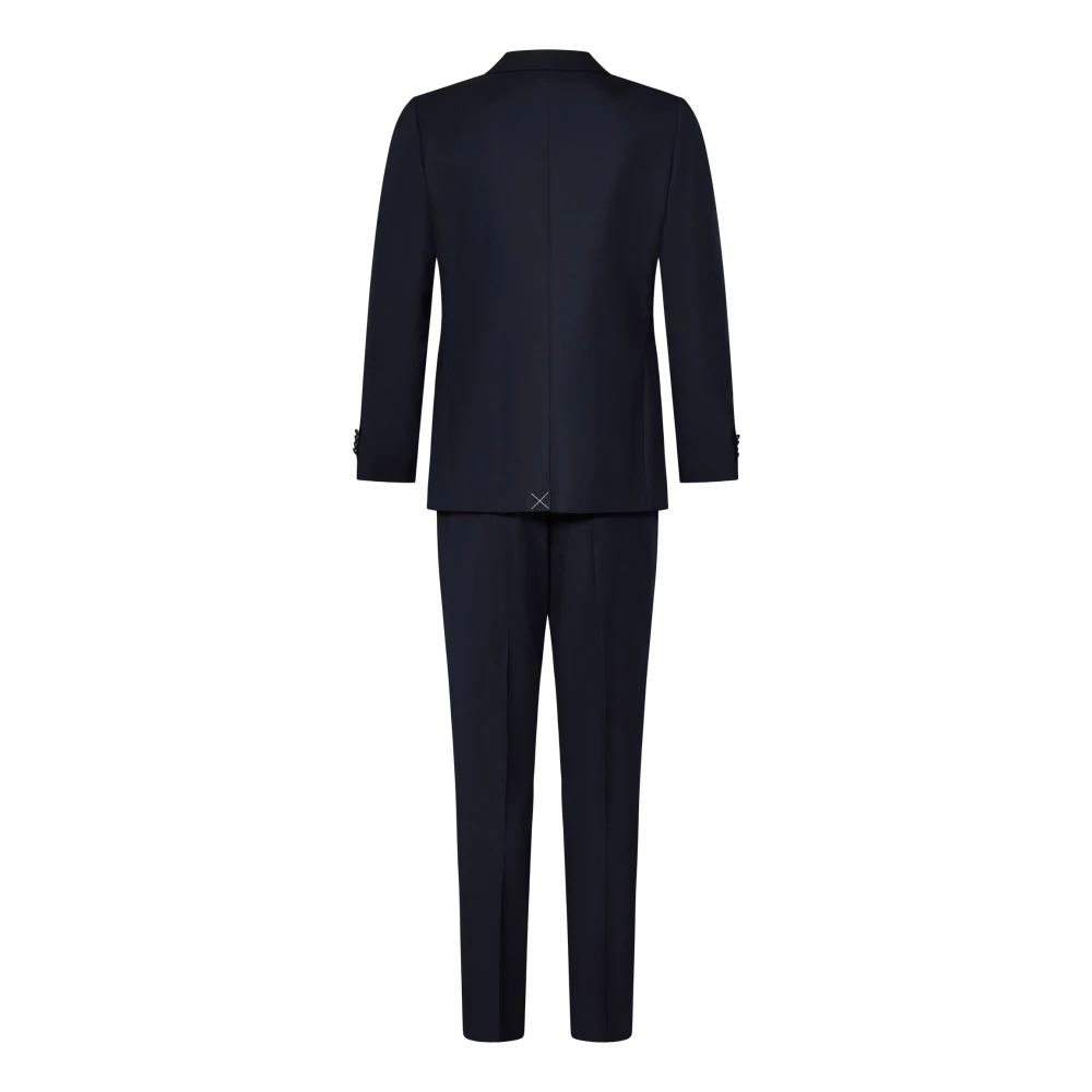 Low Brand Blauwe Jurken met Satijnen Details Blue Heren