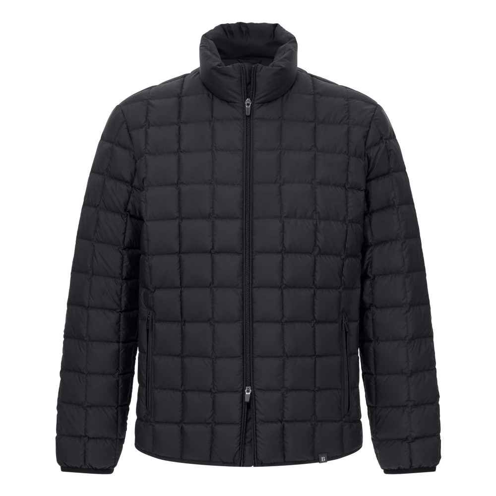 Boggi Milano Mannelijk Blue,Brown B Bomberjack In Technische Stof Met Ganzendons