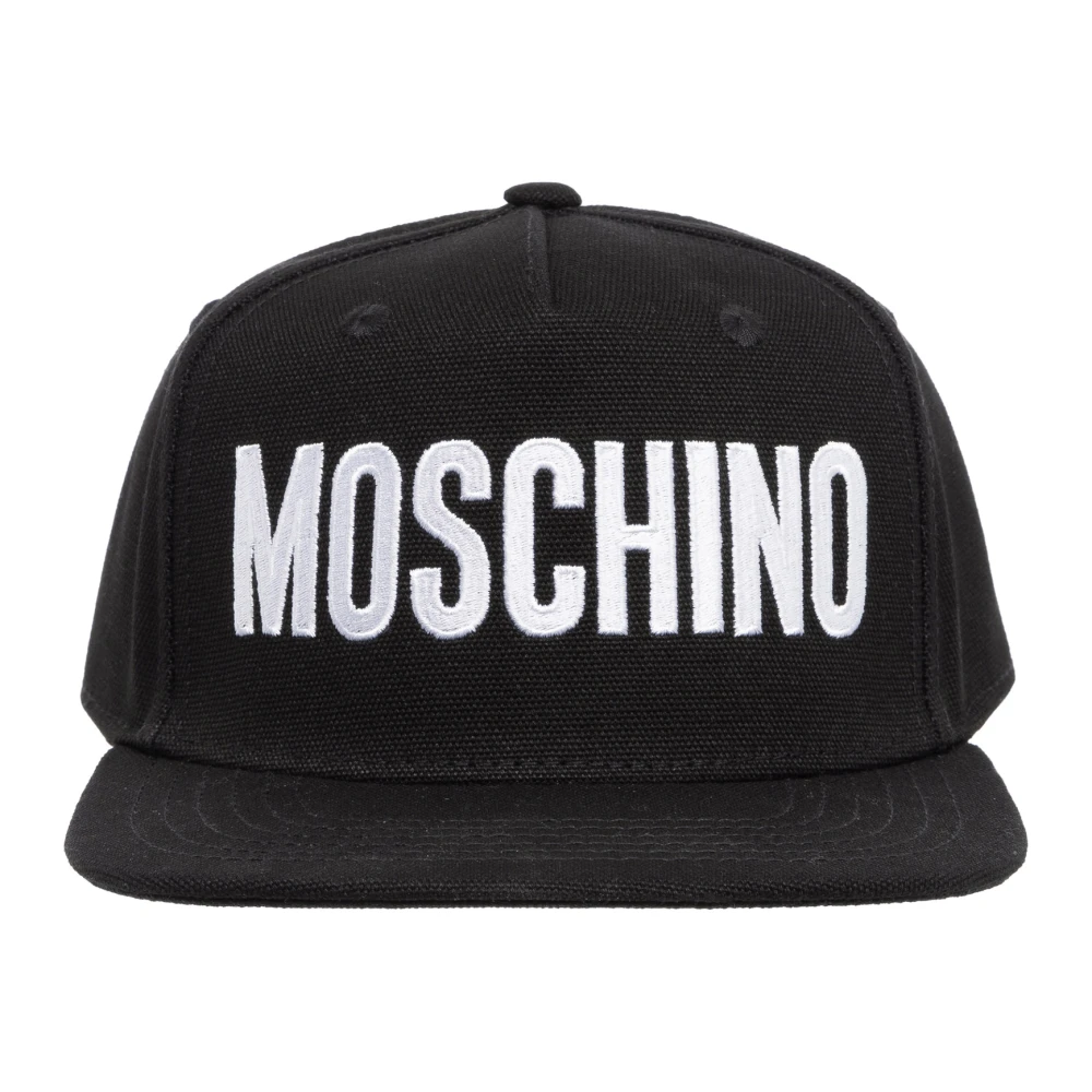 Moschino Verstelbare Abstract Logo Geborduurde Pet Black Heren