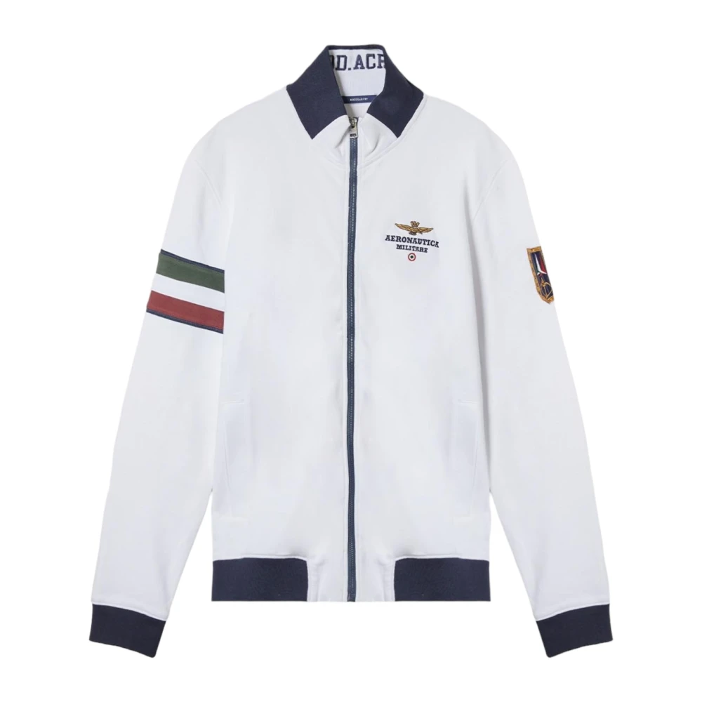 Aeronautica militare Tricolor Sweater Off White Beige Heren