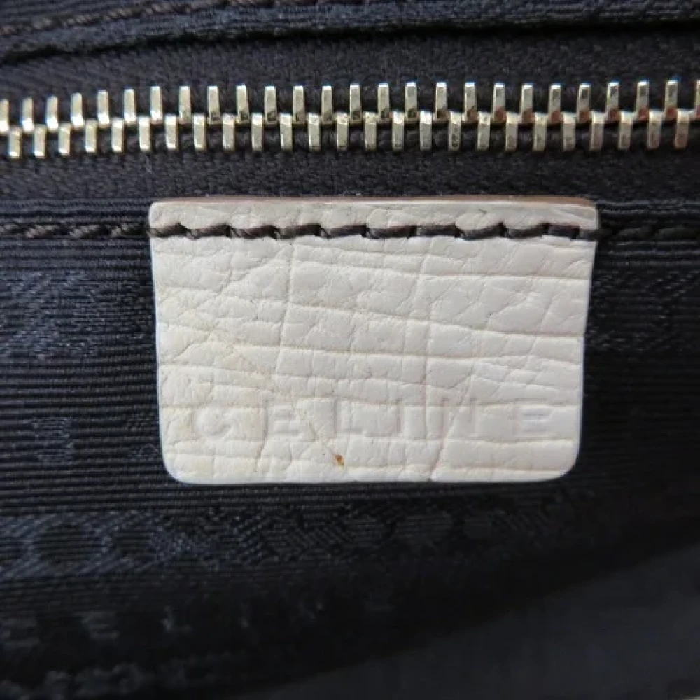 Celine Vintage Pre-owned Canvas handbags Beige Dames