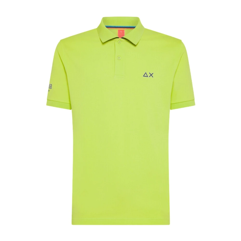 Sun68 Men's Green Polo Shirts, 2XL, Short Sleeve Polo Shirt