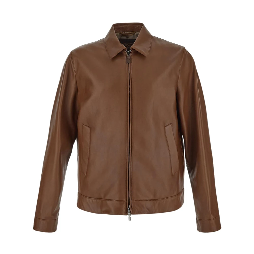 TOD'S Leren jas Brown Heren