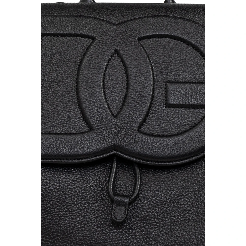 Dolce & Gabbana Leren rugzak Black Heren
