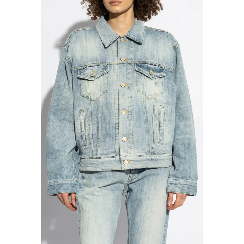Balenciaga Denim jas Blue Dames