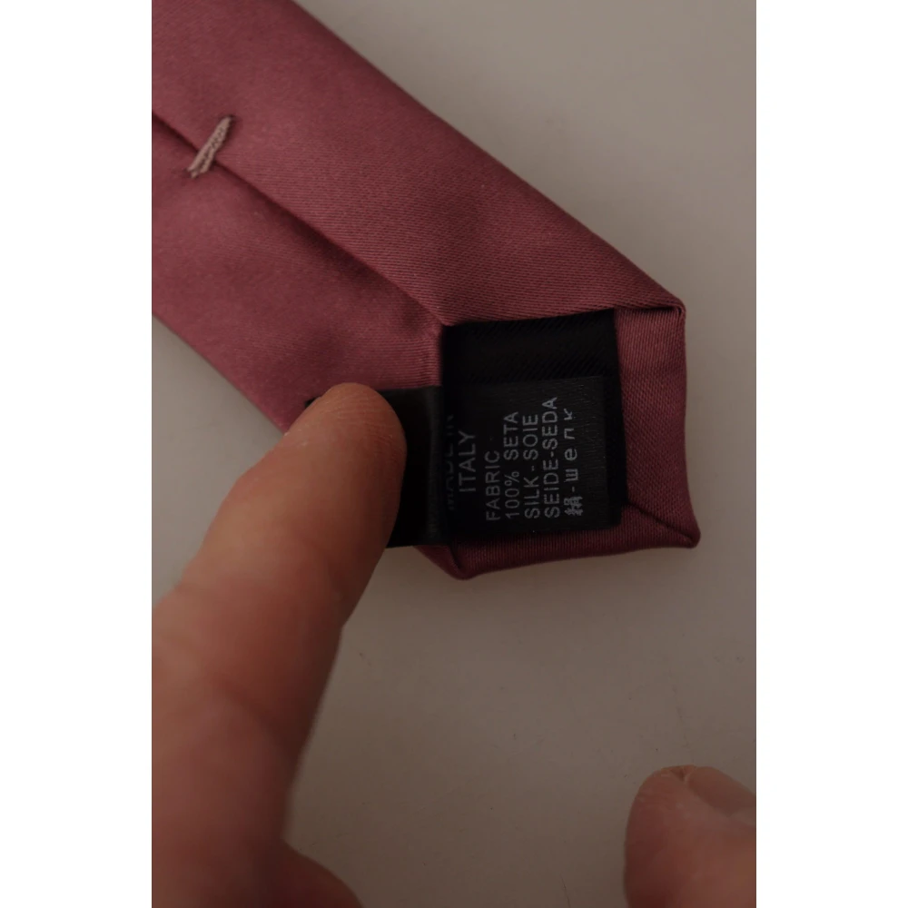 Dolce & Gabbana Zijden Stropdas Modieus en Elegant Herenaccessoire Pink Heren
