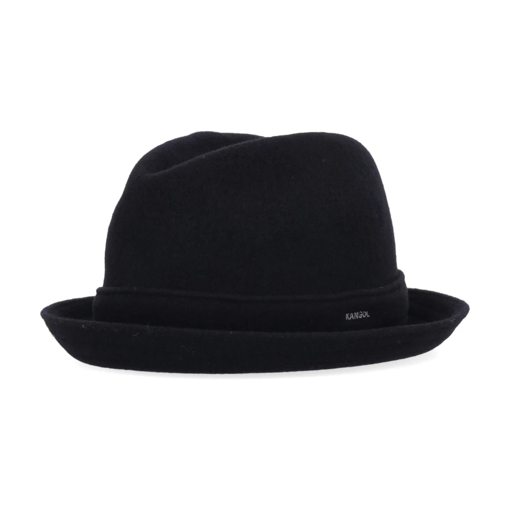 Kangol Zwarte wollen Fedora hoed Black Heren