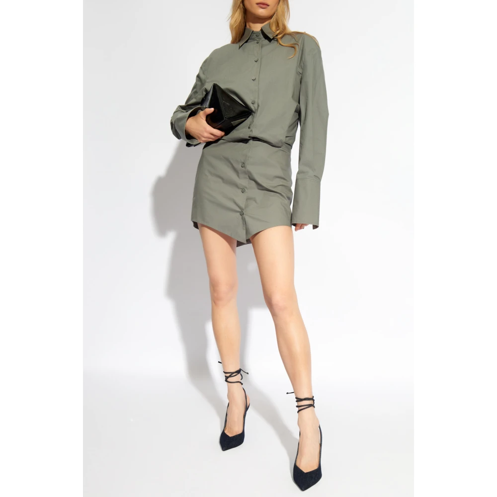 The Attico Jurk met logo Gray Dames