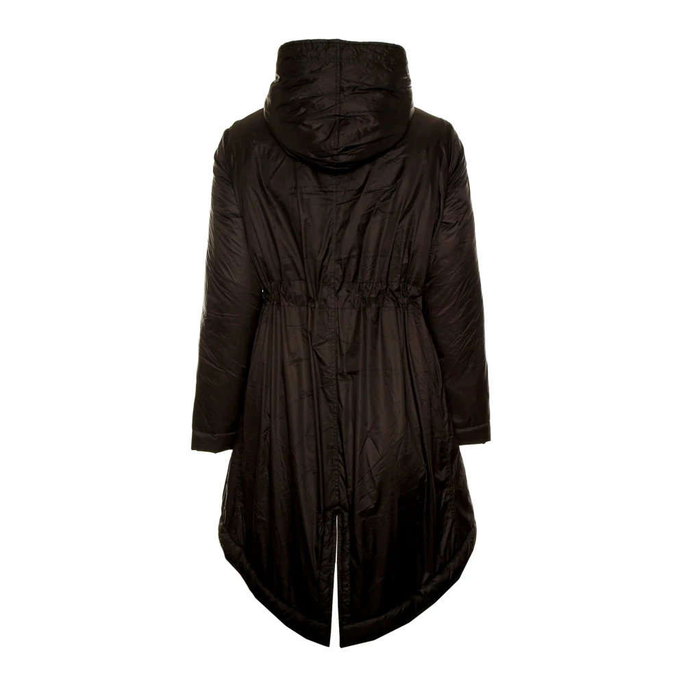 Rick Owens Gewatteerde parka met capuchon en visstaart Black Heren