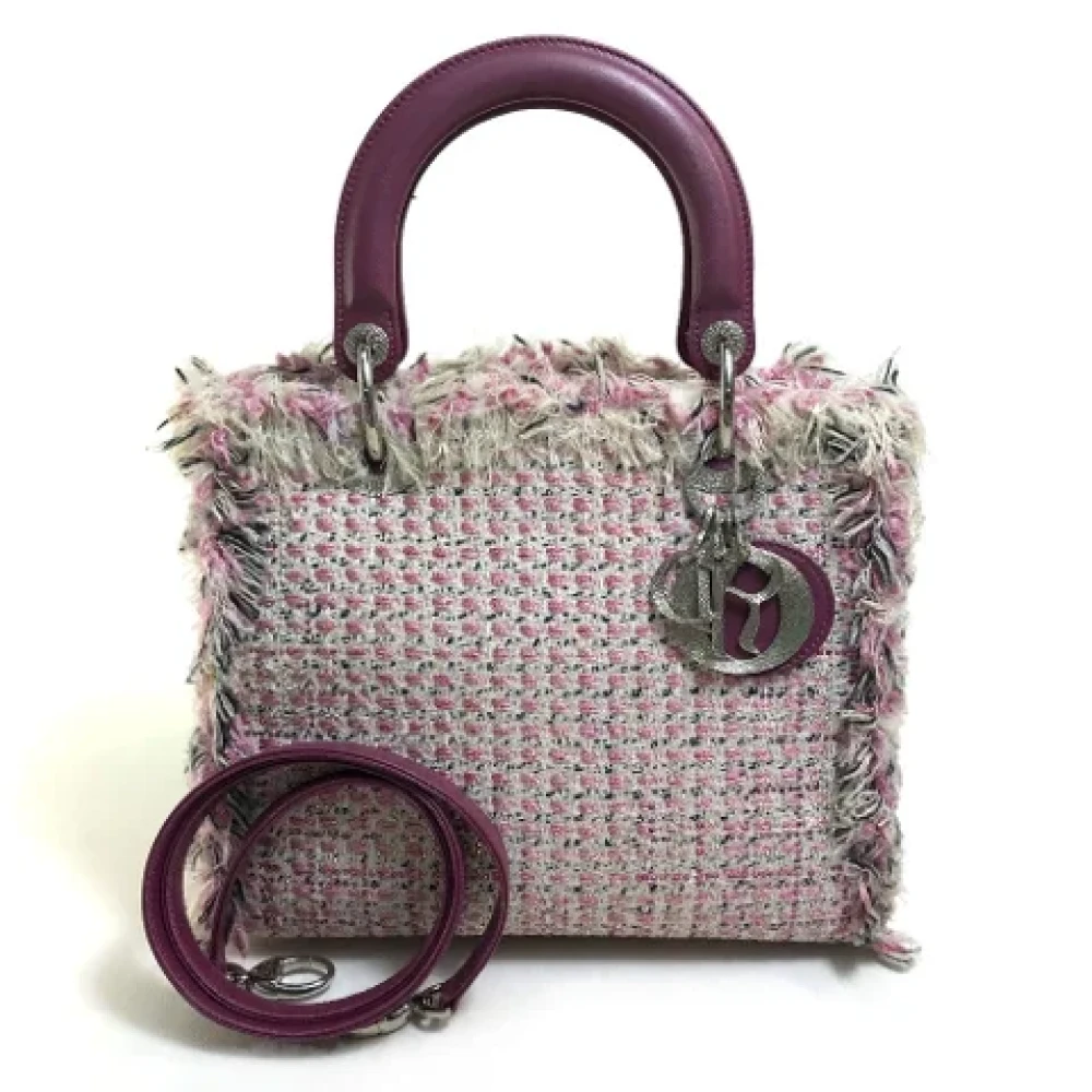 Dior Vintage Pre-owned Fabric dior-bags Pink Dames