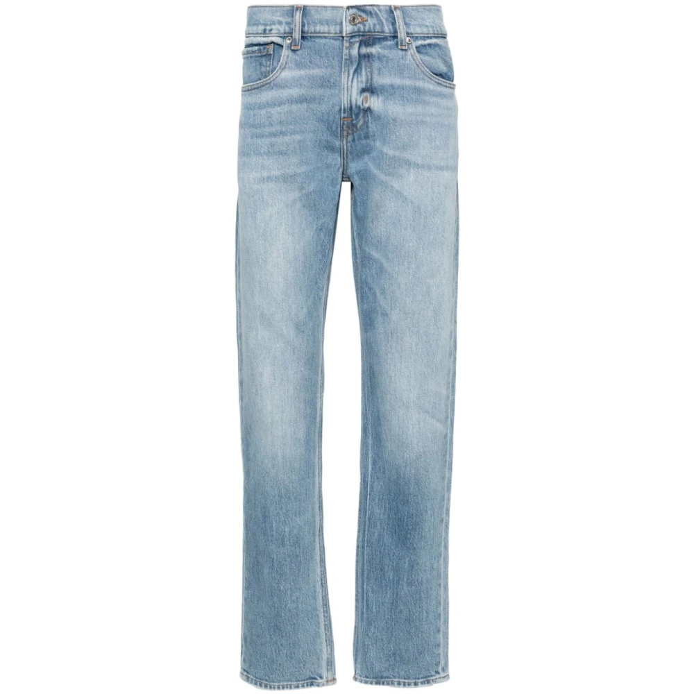 7 For All Mankind Straight Jeans Blue Heren