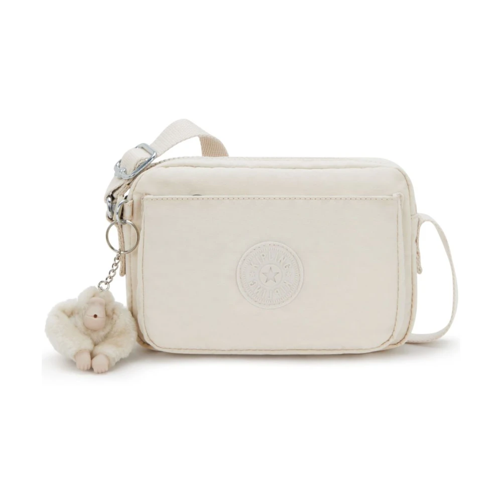 Kipling Verstelbare schoudertas met ritssluiting zakken Beige Unisex