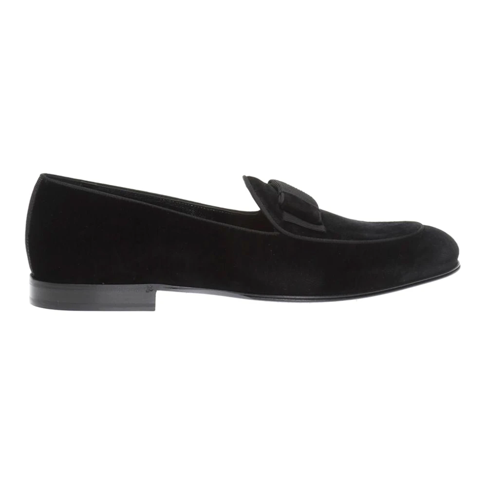 Dolce & Gabbana Svarta Velvet Loafers för Män Black, Herr
