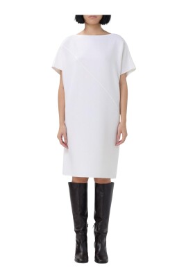 white-boat-neck-a-line-dress