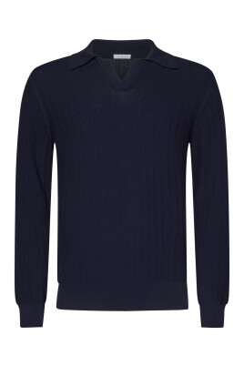 blue-herringbone-polo-shirt