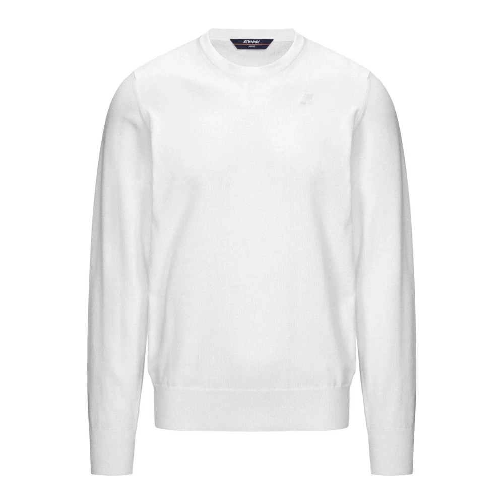 K-Way Herren Weiß Eleganter Er Baumwollpullover