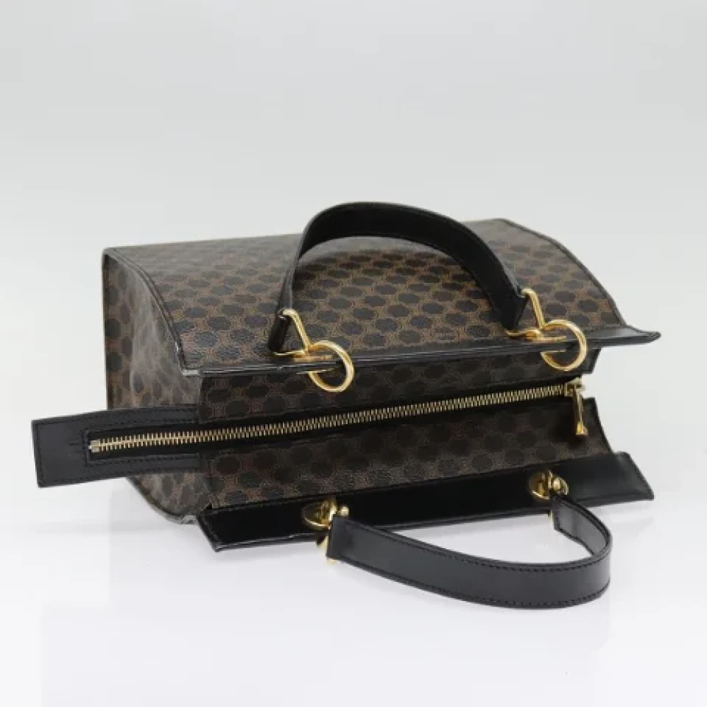 Celine Vintage Pre-owned Leather handbags Black Dames