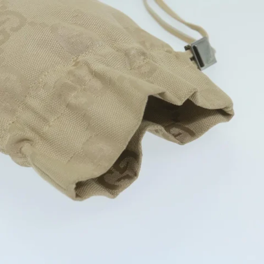 Gucci Vintage Pre-owned Canvas pouches Beige Dames