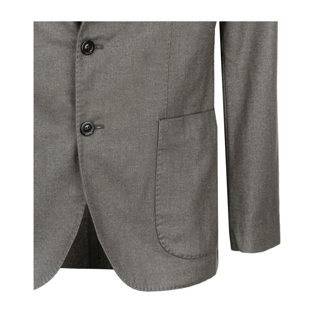 Boglioli Grijze Wollen Blend Reversjas Gray Heren