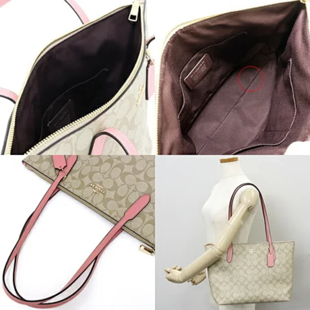 Coach Pre-owned Leather shoulder-bags Beige Dames