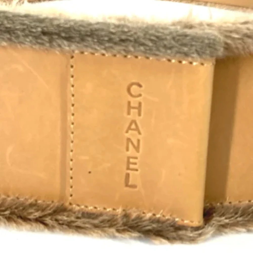 Chanel Vintage Pre-owned Leather belts Beige Dames