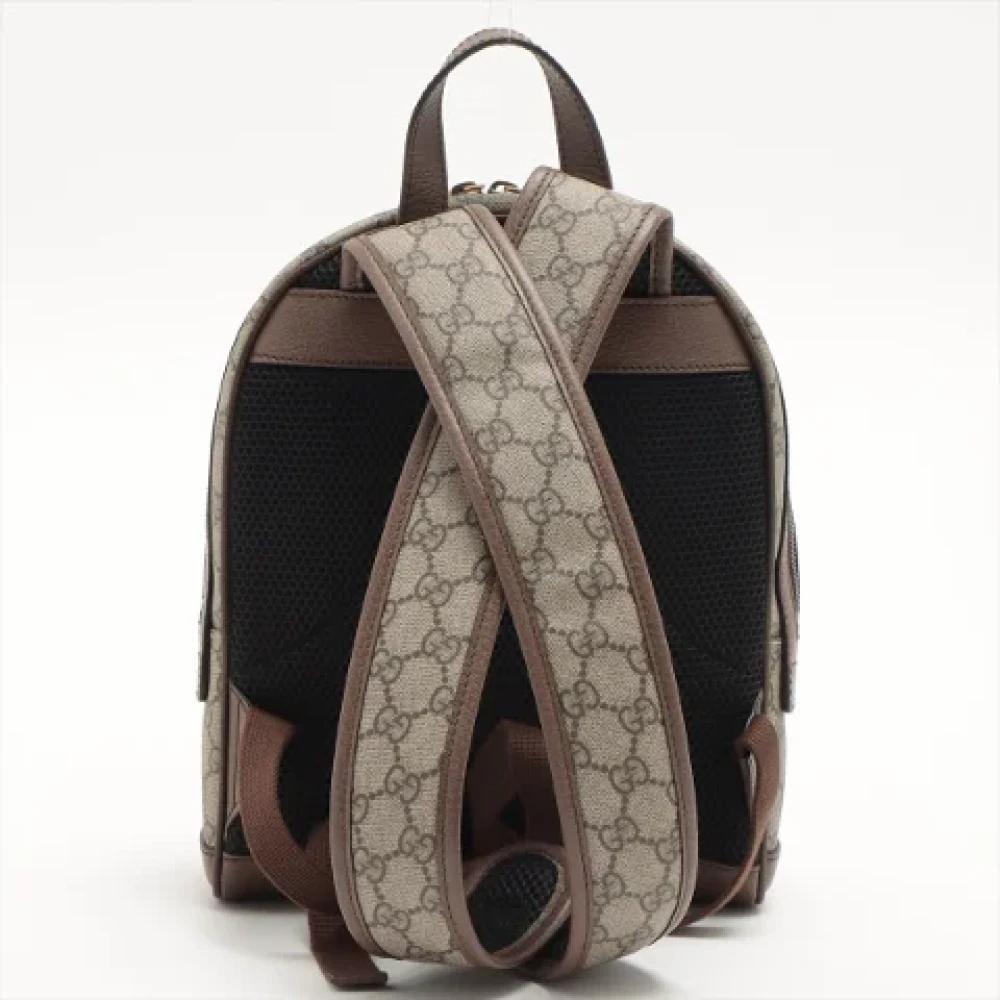 Gucci Vintage Pre-owned Canvas backpacks Brown Dames
