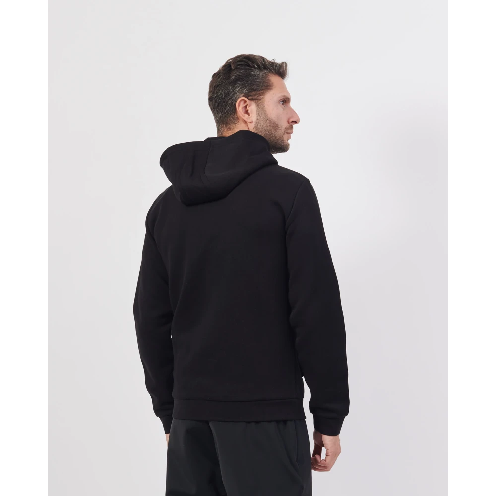 Emporio Armani Zwarte hoodie met volledige rits Black Heren