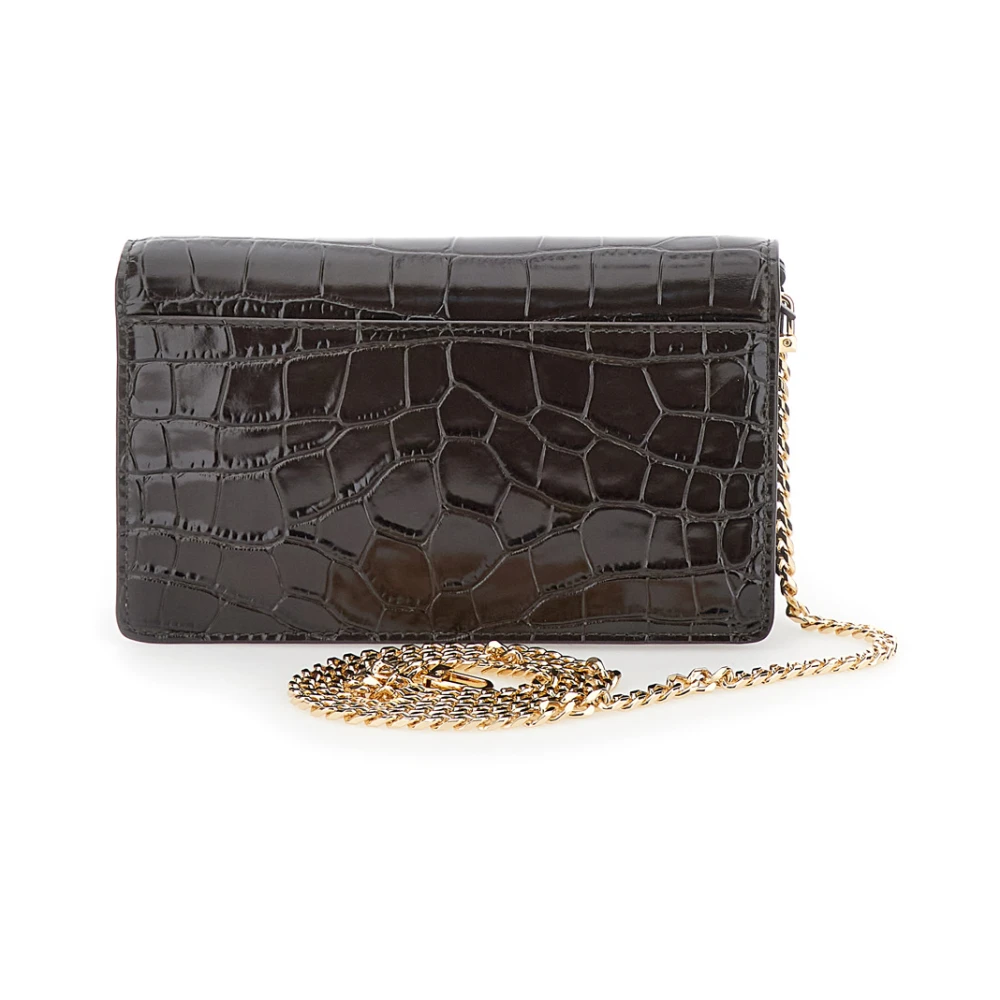 Michael Kors Bruine Crossbody Tas met Flap Ketting Brown Dames