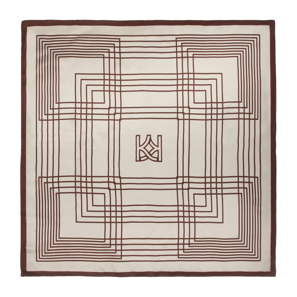 Kazar Zijden sjaal met geometrische patronen Multicolor Dames