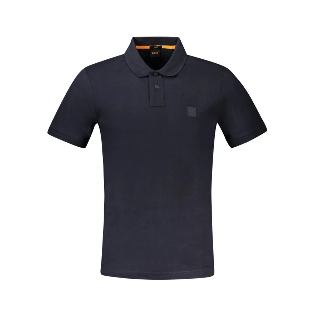 Hugo Boss Blauw Katoenen Poloshirt Blue Heren