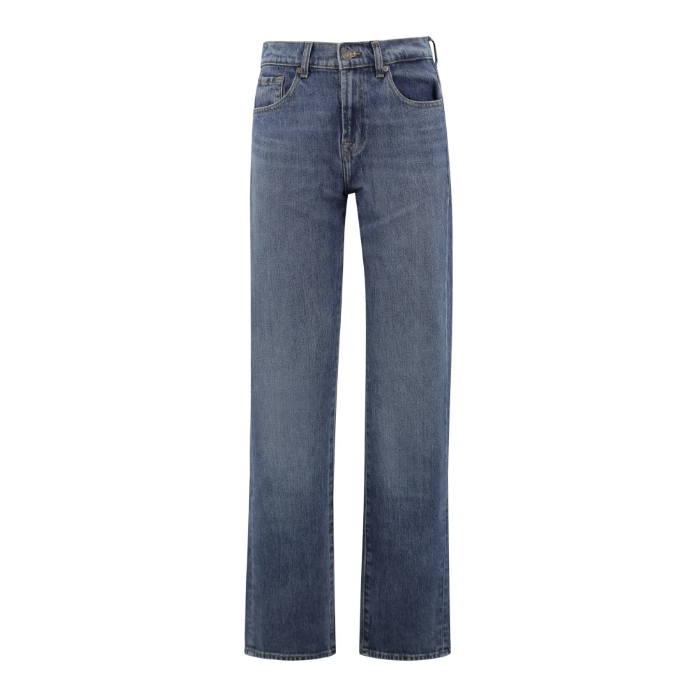 7 For All Mankind Jeans Straight Blauw Blue Dames