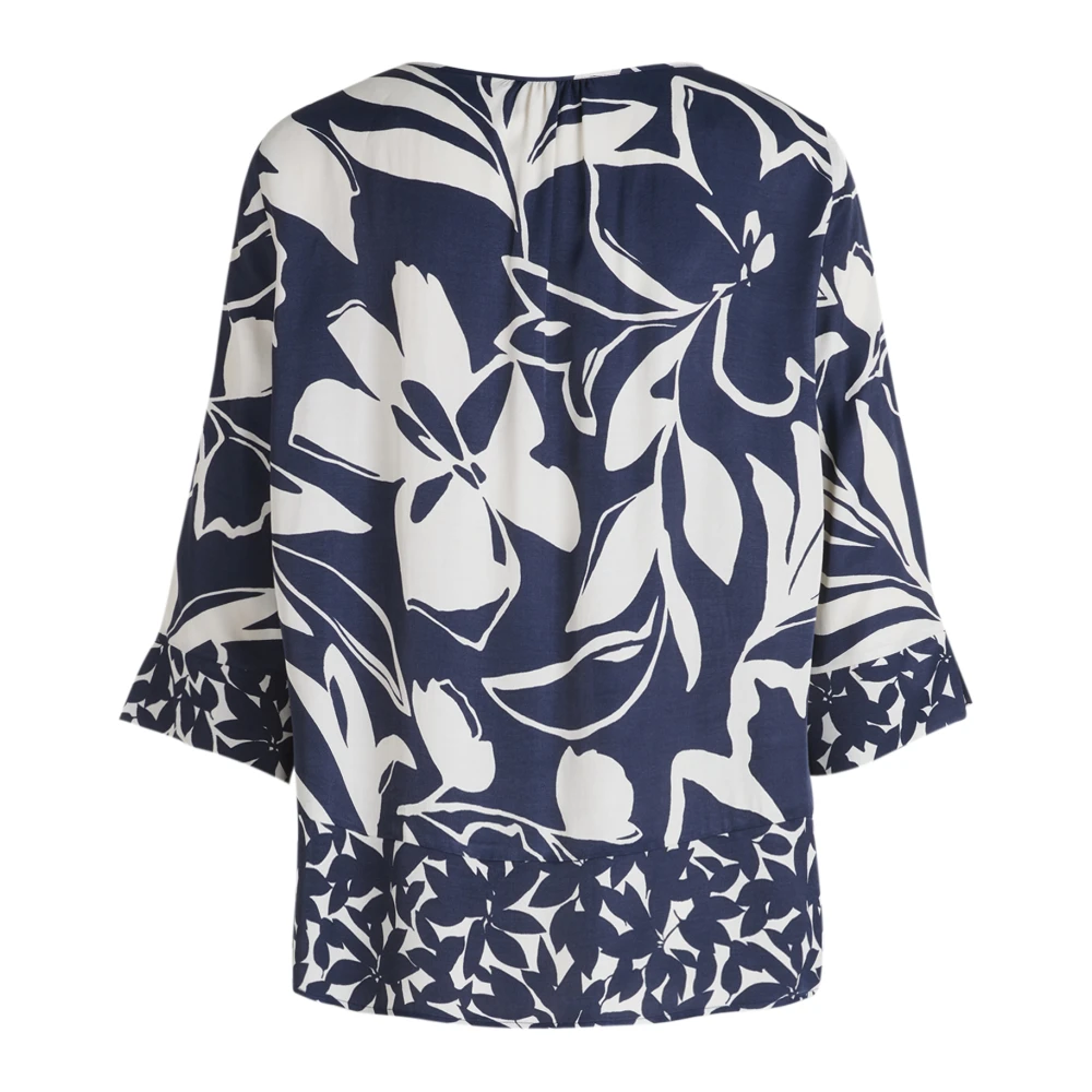 Betty Barclay Bloemen slip blouse met vrouwelijke charme Blue Dames