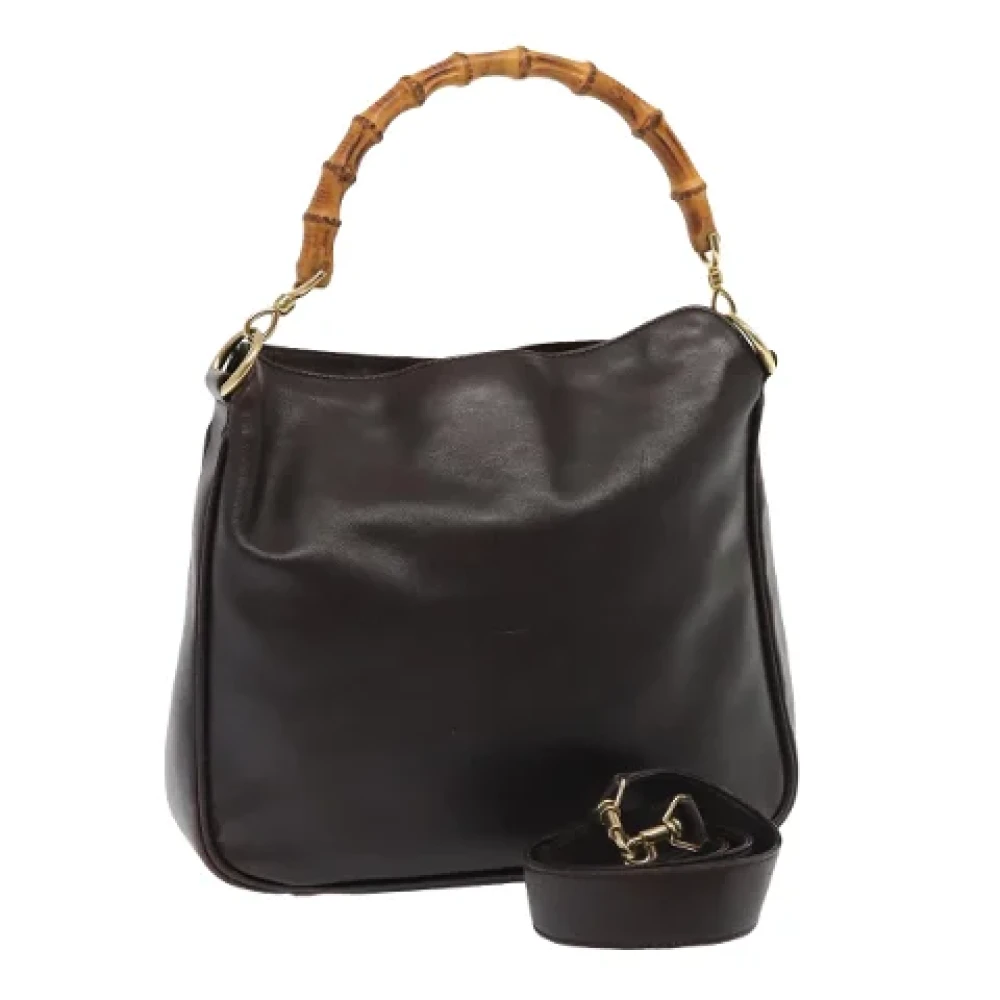 Gucci Vintage Pre-owned Leather gucci-bags Brown Dames