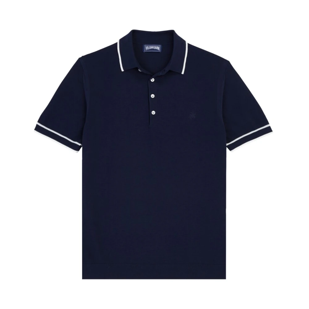 Vilebrequin Heren Katoenen Polo Shirt Lichtgewicht Blue Heren