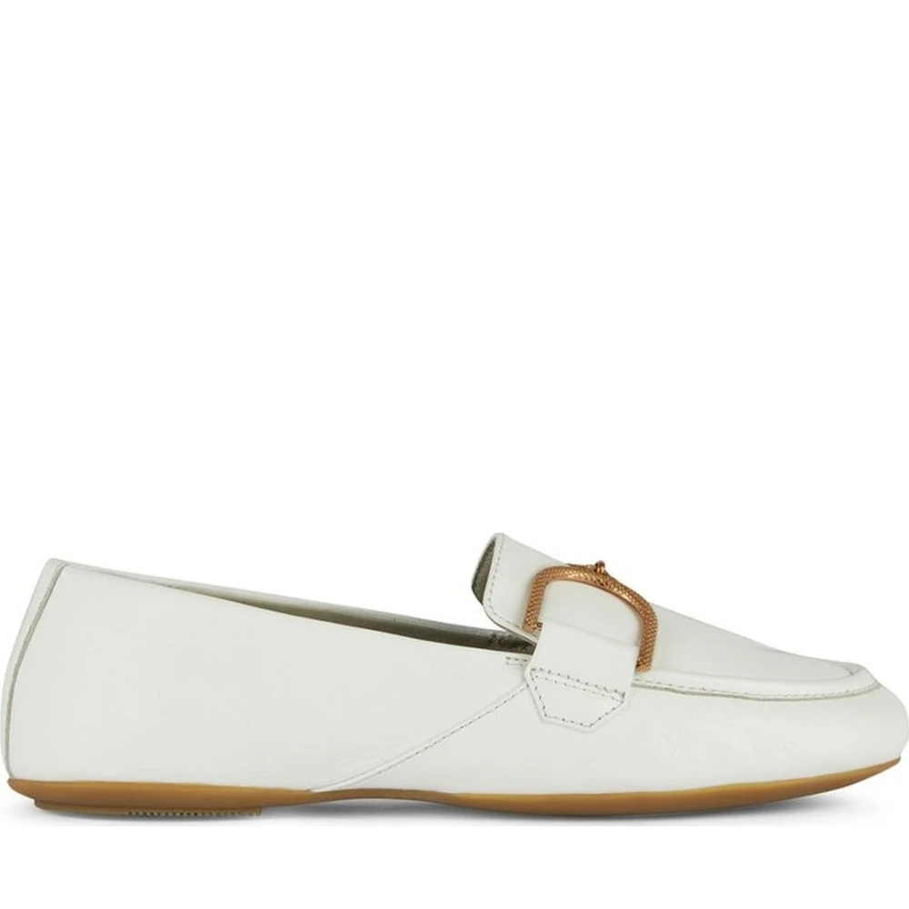 Geox Women's White Palmaria Loafers
