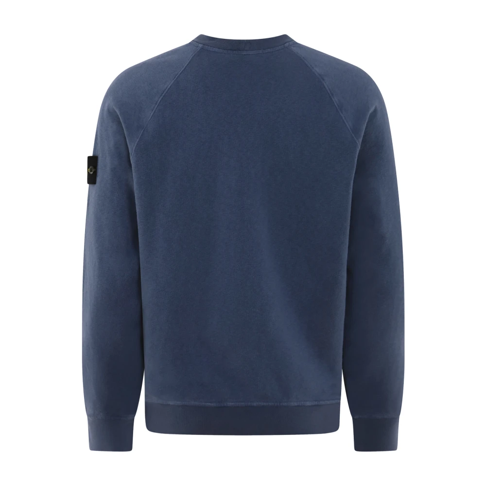 Stone Island Blauwe Logo-Patch Sweater Blue Heren